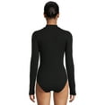 thumbnail image 3 of Self Esteem Juniors Ribbed Mock Neck Bodysuit, 3 of 5