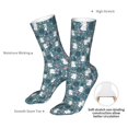 thumbnail image 4 of Xecao Forest Rabbit Print Fashion No Heel Casual Crew Socks Cushioned Breathable for Men Women - Moisture wicking,Not easy to fade Suitable for daily, 4 of 7