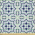 thumbnail image 2 of Ambesonne Geometrıc Fabric by the Yard Microfiber, Portuguese Floor Tile, 10 Yards, Violet Blue and Blue Grey, 2 of 2