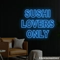 thumbnail image 2 of Glowneon Sushi Lovers Only Neon Sign, Sushi Lovers Only Led Sign, Welcome Open Japanese Food Sign, 2 of 3