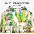 thumbnail image 4 of Lsque Cactus And Succulent Pattern Casual Women's Hoodie,Hooded Sweatshirt with Kangaroo Pocket,Pullover Hoodie with Eye-catching Drawstrings-Medium, 4 of 7