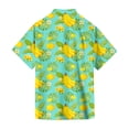 thumbnail image 6 of QHRMKOG Mens Beach Shirts Loose Fit Tropical Print Short Sleeve Hawaiian Shirts Breathable Holiday Button Down Beach Shirt Summer Trendy Shirts Yellow 4XL, 6 of 6