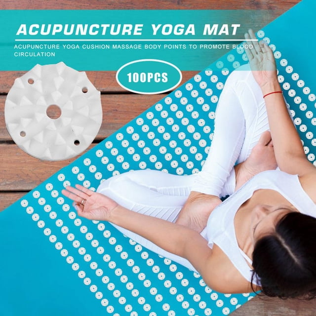 Fitness 100 piezas de plástico Lotus acupresión Yoga Mat Spikes Pilates cojín almohadilla aguja