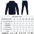 thumbnail image 5 of AKsit Men's Sweatsuit 2 Piece Hoodie Tracksuit Set Jogging Suits Outfit Everyday Casual Wear Fashion Activewear Zip Warm Tracksuit Sports Set Navy 4XL, 5 of 5