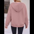 thumbnail image 4 of Sudadera con Capucha para Mujer, Sudadera con Cremallera, Moda de Otoño, Chaquetas de Larga, Ropa de Invierno, Conjuntos Rosa L, 4 of 8