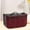 Wine, variant on Multifunctional Liner Bag, Double-Zip Large Capacity Travel Organizer, Transparent Mesh Pockets Foldable with Snap Buttons, for Purse Tote Luggage, 10.63x6.3x3.54in