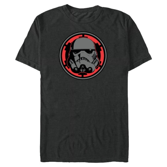 Star Wars Dark Side Stormtrooper Helmet and Empire Symbol - Short Sleeve Blended T-Shirt for Adults - Customized-Dark Heather