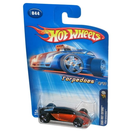 Hot Wheels 2005 First Editions Torpedoes 4/10 Orange Itso-Skeenie Toy Car #044