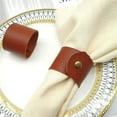thumbnail image 4 of Anillos de servilleta de 6 anillos de servilleta de cuero anillos de servilleta rústicos para mesa de cena, 4 of 9