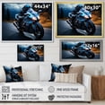 thumbnail image 4 of Designart "Blue Yellow Motorcycle Euphony" Transportation Floater Framed Canvas Art Print, 4 of 7