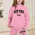 thumbnail image 2 of Byoo Big Girls' Outfits New York Print Long Sleeve Hoodie Sweatpants Casual Sweatsuits, 2 of 4