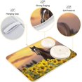 thumbnail image 4 of Horse Sunflowers Dish Drying Mat, Absorbent Microfiber Pad Protector For Kitchen Counter Top Mat Dish Drainboard 16x18in, 4 of 7