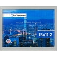 thumbnail image 3 of ArtToFrames 15x11.2 Inch - 28.5x38 CM Silver Puzzle Frame for 100 piece Puzzles.2.00 Inch Custom MDF Puzzle Frames, Stainless Steel - Comes with Regular Glass, 3 of 6