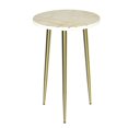 thumbnail image 2 of Home Square 16" Tripod Table in Gold Inlay White & Gold - Set of 2, 2 of 8