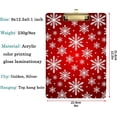 thumbnail image 3 of FMSHPON Christmas White Snowflake Red Clipboard Hardboard Wood Nursing Clip Board and Pull for Standard A4 Letter 13x9 inches, 3 of 5