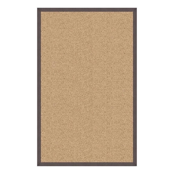 Linon Athena Machine Tufted Wool 4'x6' Rug in Sisal and Slate