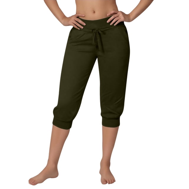 Pantalon Capri Uni Élégant pour Femmes, Tissu Extensible Confortable, Tenue Polyvalente