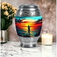 thumbnail image 5 of SABURIAL Fishing Urn - Decorative Burial Urn - Little Mini Urns For Human Ashes Adult Men - Large Funeral Urns For Human Ashes Adult Female - Combo Of 10 Inch & 3 Inch, 5 of 7