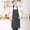 Black, variant on Clearance Apron Sleeve under $5,Cotton And Linen Hanging Neck Striped Foreign Trade Apron Kitchen Apron For Women With Pockets & Towel Holder