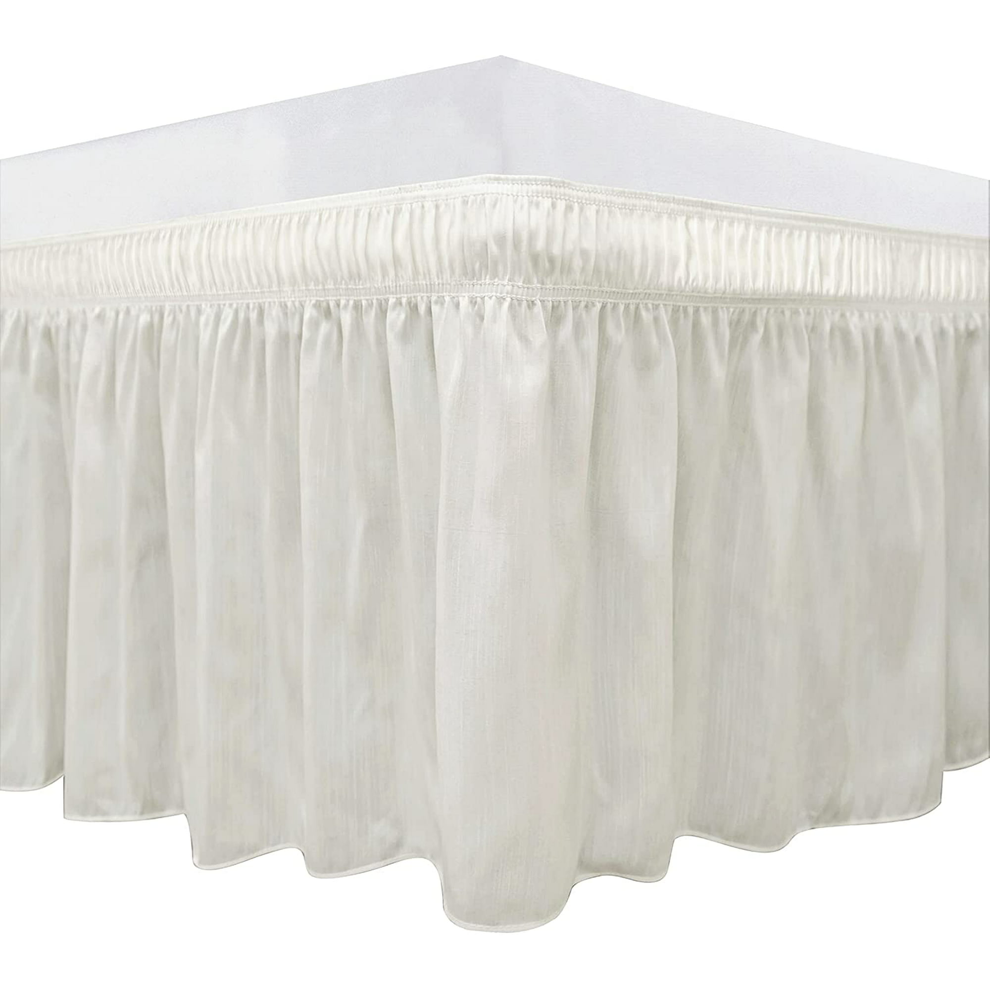 Bed Skirts With Adjustable Belts, Twin Xl Bed Skirt 15 Inch Drop