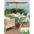 thumbnail image 5 of Outdoor Tablecloth with Umbrella Hole for Patio/Picnic/Party/Camping, Green Cactus Tropical Waterproof Table Cloth Rectangle Table Cover Washable, Sage Green Buffalo Plaid Summer (60"x 102"), 5 of 8