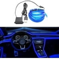 thumbnail image 5 of Tira de luces LED para interior de coche, luces de alambre electroluminiscentes estroboscópicas brillantes de neón USB con borde de costura de 0.236 in, iluminación ambiental para decoración, 5 of 5