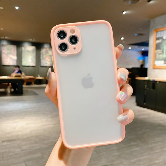 SaniMore for iPhone 13 Pro 6.1 inch Case Ultra Slim, All-Inclusive Rear Camera Translucent Matte Frosted [Never-Yellowing] TPU Bumper for iPhone 13 Pro Shockproof Protection Shell, Pink