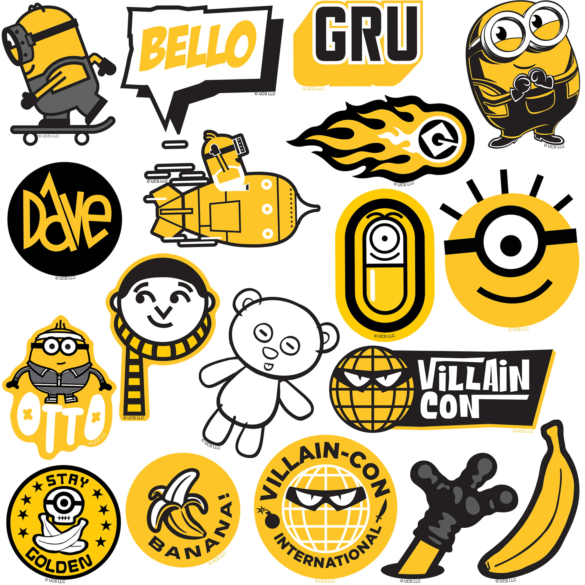 100ct Minions 4th of July Stickers