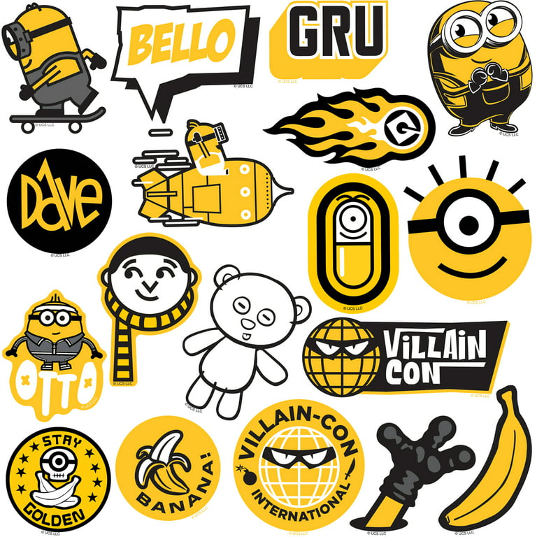 Minions Being Silly Despicable Me Sticker, Minion Sticker, Laptop Sticker,  Water Bottle Sticker, Free Shipping, iPad Sticker, Binder 