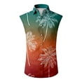 thumbnail image 5 of LTTVQM Mens Hawaiian Shirts 2026 Summer Beach Sleeveless Button Down Shirt Casual Loose Tropical Print T-Shirts Holiday Clothing Red L, 5 of 5