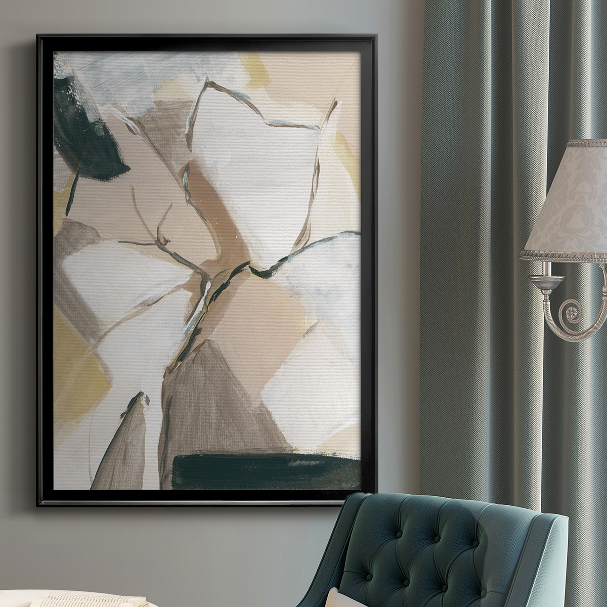 Marble Lines I Premium Framed Print - Ready to Hang