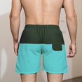 thumbnail image 4 of Swim Shorts for Men Mens Trunks Ndbuld Man Solid-Color Splicing Casual Sports Quick Drying Pocket Drawstring Shorts Beach-Pants Green XL, 4 of 5