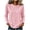 Pink1, variant on Yiminzz Womens Plus Size Long Sleeve Crewneck Tunic Tops Casual Loose Striped Shirts Trendy Fall Stretchy Basic Tee S-5XL