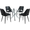 thumbnail image 2 of Velets 40" Luna Round Glass Top Dining Table w/Sturdy Metal Legs, Sleek Design for Dining Room, Kitchen & Living Room, Best for Modern Home Decor, Small Spaces, Breakfast Nooks (Chrome Leg), 2 of 5