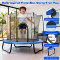 thumbnail image 4 of 4.5FT Trampoline with Safety Enclosure for Kids, SEGMART Toddler Trampoline with Basketball Hoop, Kids Trampoline with Jumping Mat, Mini Trampoline, Indoor Trampoline, Gifts for Boys Girls, 110LBS, 4 of 10