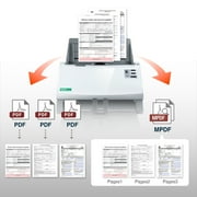 Plustek SmartOffice PS3140U High-Speed Duplex Document Scanner ,40ppm 100 Pages Feeder, Easy Setup and One Touch Scan and Save
