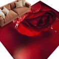 thumbnail image 2 of 5'x8' Area Rugs, Red Rose Indoor Outdoor Area Rug for Living Room Bedroom, Elegance Fantasy Flowers Romantic Washable Bathroom Rugs Kitchen Floor Carpet Mats Home Decor Aesthetic, 2 of 8