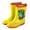 Yellow, variant on Girls Boys Rain Boots Children Anti Slip Durable Waterproof Shoes Reusable Foldable Toddler Outdoor Rain Shoes