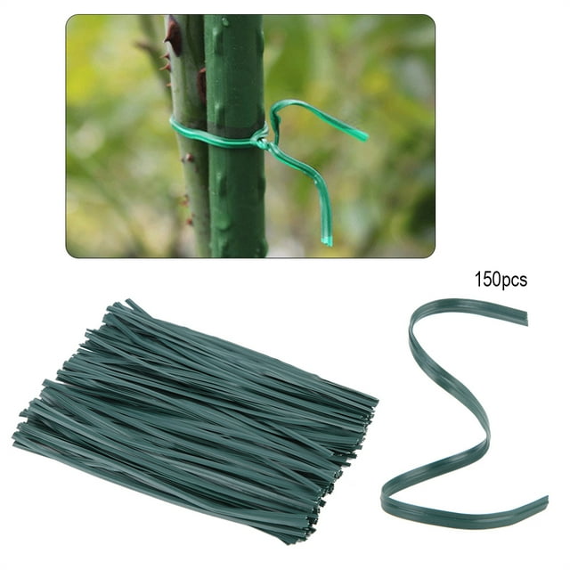 Atadura para Plantas - 150 Piezas Cable de Alambre para Atadura de Tornillo para jardín Cable de Soporte Fijo para Planta de jardinería
