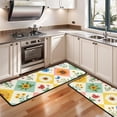 thumbnail image 3 of Kitchen Rugs Sets Of 2,Pioneer Flower Floral Print Pattern Anti Fatigue Kitchen Mat Rugs Non Slip Washable,Decorative Kitchen Floor Mats for Kitchen,Sink,Laundry,17"x47"+17"x47", 3 of 5