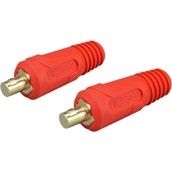 RIVERWELD TIG Welding Cable Panel Connector Plug Quick Fitting DKJ35-50 315A with Red Color 2pk