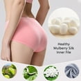 thumbnail image 5 of 3-Pack Menstrual Period Underwear for Women Mid-Rise Postpartum Panties Full Coverage Cotton Stretch, 5 of 10