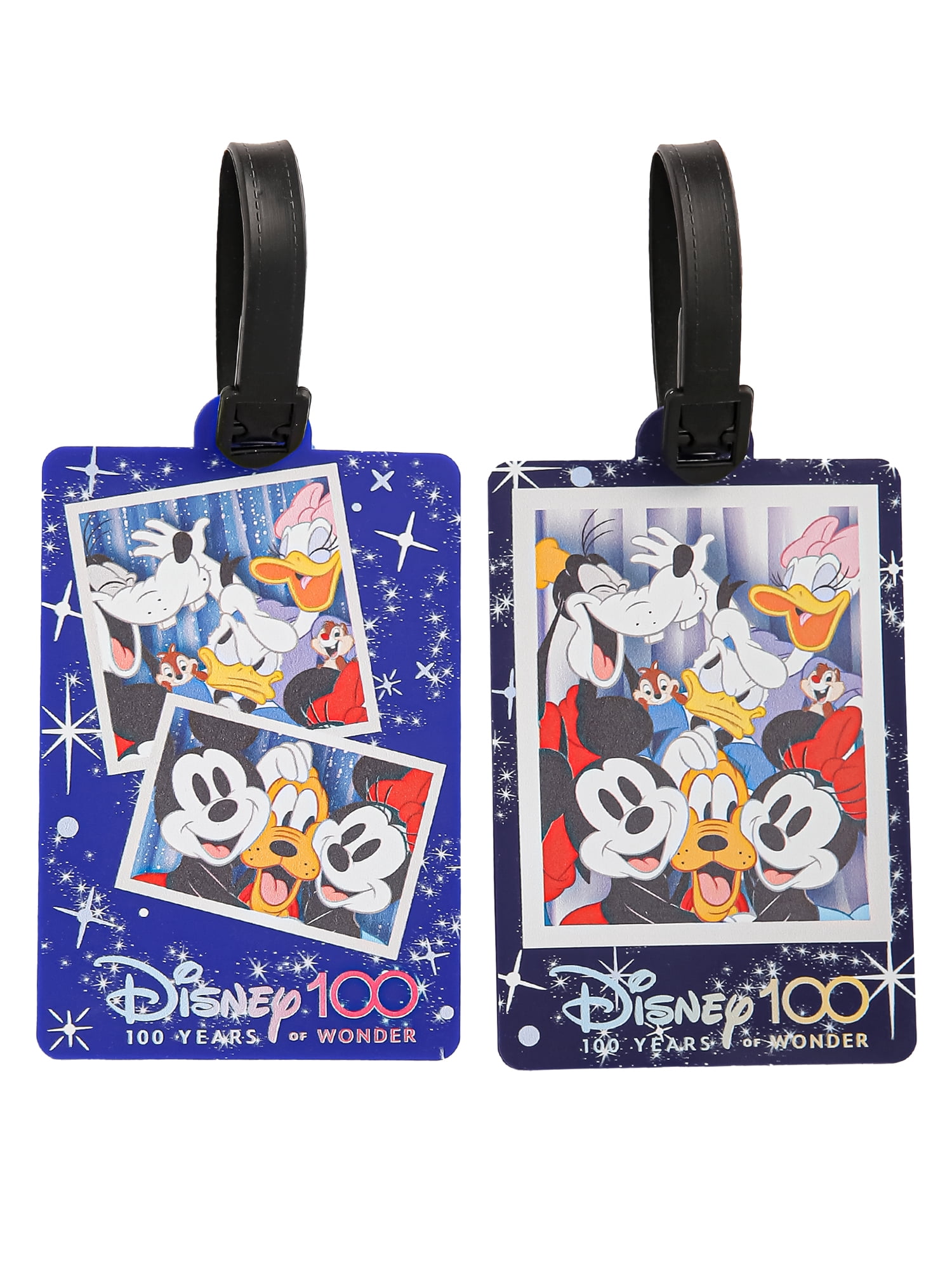 Disney 100 Years Anniversary Luggage Tag Set for Kids and Adults