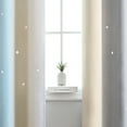 thumbnail image 3 of Mistaha 2 Pcs Rideau Simple Dégradé Motif Étoile Creux Double Couche Occultant Chambre Salon Rideau Isolant, 3 of 8