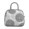 thumbnail image 2 of Lunch Bag Lunch Box for Women Reusable Insulated Lunch Cooler Bags,Large Capacity for Work Travel Picnic,Water-Resistant Floral Burst Style Lunch Tote Bag Gifts for Woman Mom Grey, 2 of 6