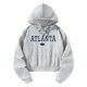 thumbnail image 3 of Sudadera con capucha para mujer Sudadera corta con capucha gris claro Sudadera con capucha corta de manga larga de moda SG, 3 of 8