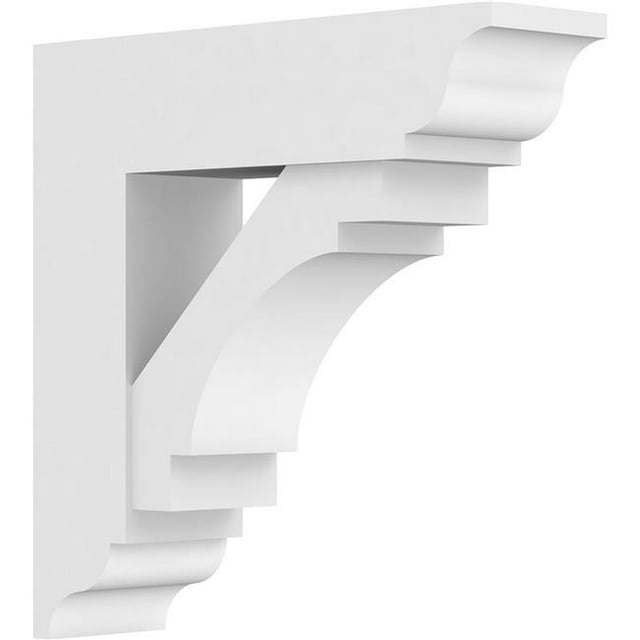 Ekena Millwork BKTP05X20X20MRC01 Standard Support PVC de Qualité Architecturale Merced avec Extrémités Traditionnelles - 5 x 20 x 20 Po.