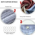 thumbnail image 6 of 4Pcs Marble Shower Curtain Sets, Bathroom Decor Sets, Luxury with 12 Hooks, Bath Mat, Toilet Lid Rug and Non-Slip U Shape Mat Accessories, 6 of 7