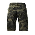 thumbnail image 4 of Zimjoy Men's Camouflage Ripstop Quick Dry Tactical Shorts Multi Zipper Pocket Knee Length Outdoor Hiking Fishing Utility Work Cargo Shorts Army Green L, 4 of 7