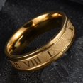 thumbnail image 4 of Xinyolin Wide Roman Numeral Men Ring Stainless Steel Simple - Smooth Finger Ring Fashion Jewelry, 4 of 7